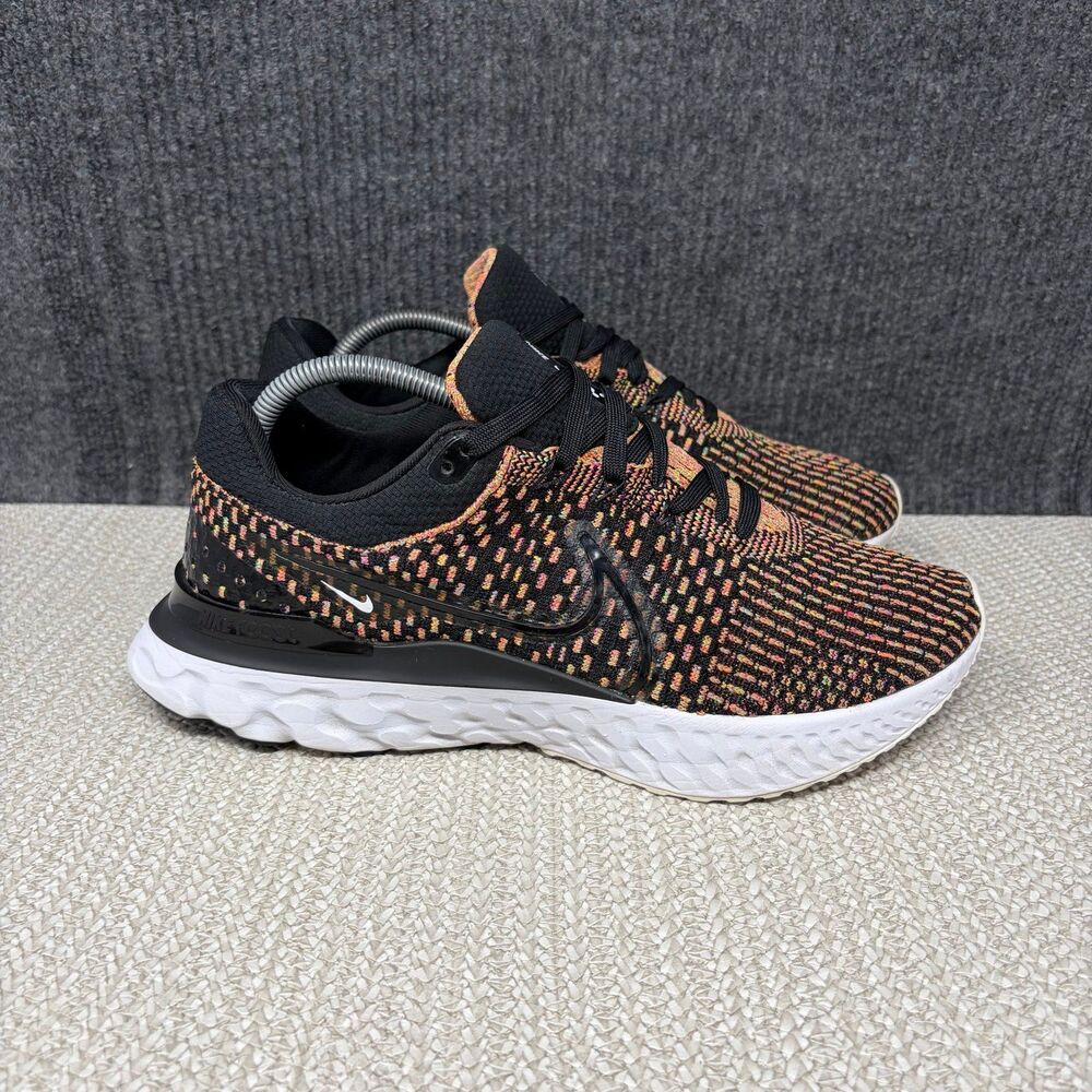Nike React Infinity Run Flyknit 2 Black Multicolor Running Shoes 10 DH5392-002